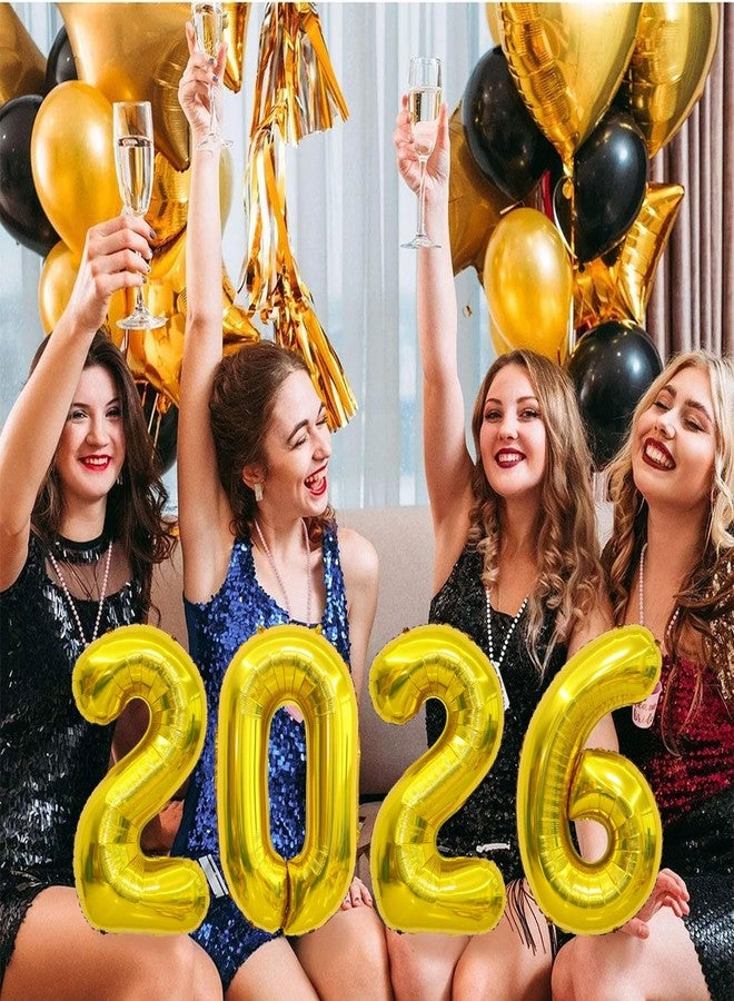 YOUDICT 2026 Balloons Gold, Number Balloons 16 Inch, New Years Balloons for 2026 New Years Graduation Decorations Home Office Decoration - Image 4